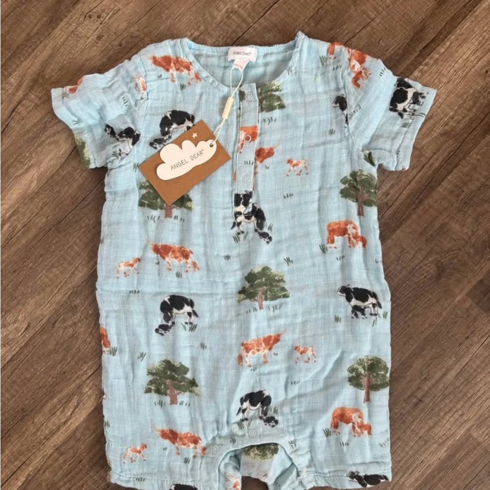 Angel Dear Baby Romper with Animal Print
